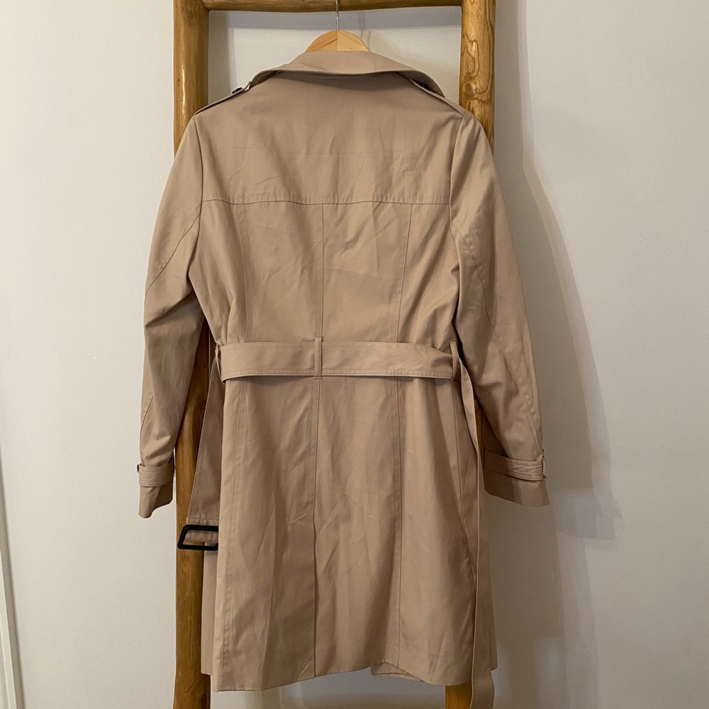 NWT! Primark Beige Double-Breasted Trench Coat Size 8 Preppy Fall Winter Trendy - Picture 8 of 11
